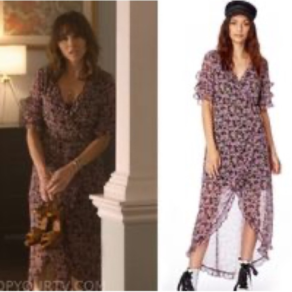🚨New LOST + WANÂDER Women’s Lovestoned elegant Wrap Dress - Picture 6 of 7
